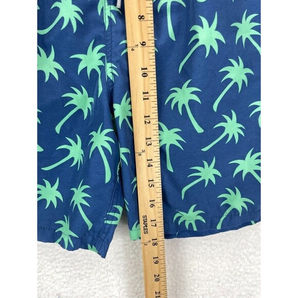 Tom & Teddy Swim Trunks Men’s Size XL Blue Palm Tree Print Beach Shorts - Picture 3 of 7